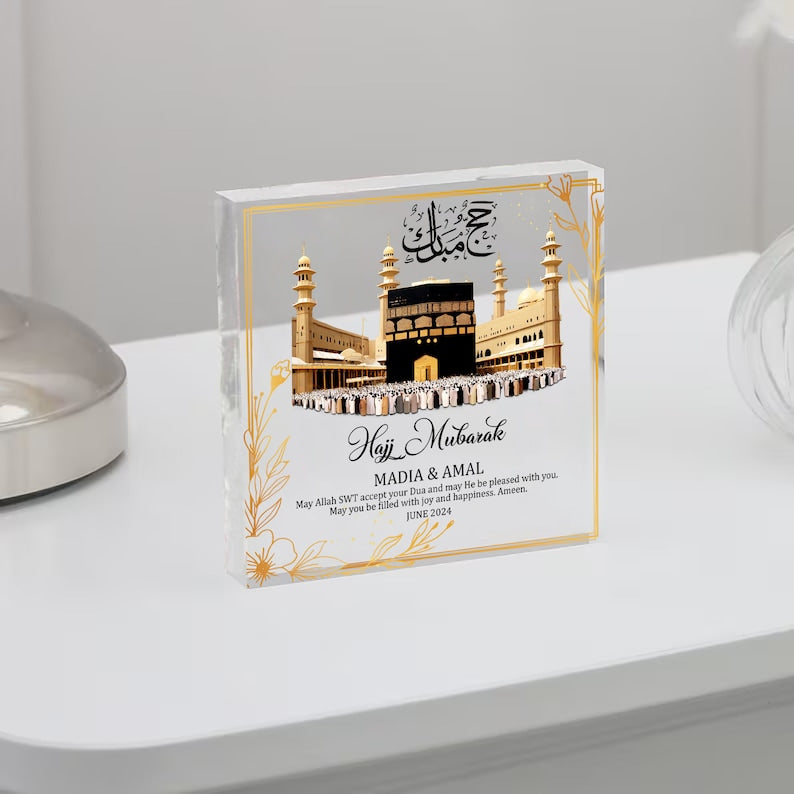 Hajj and Umrah Acrylic Block