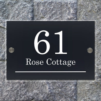 Acrylic Transparent House Name Plate