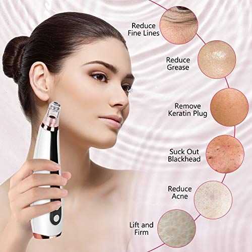 5 in 1 Electric Blackhead Acne Oil Remover Vacuum Suction Face Pore Cleaner Machine