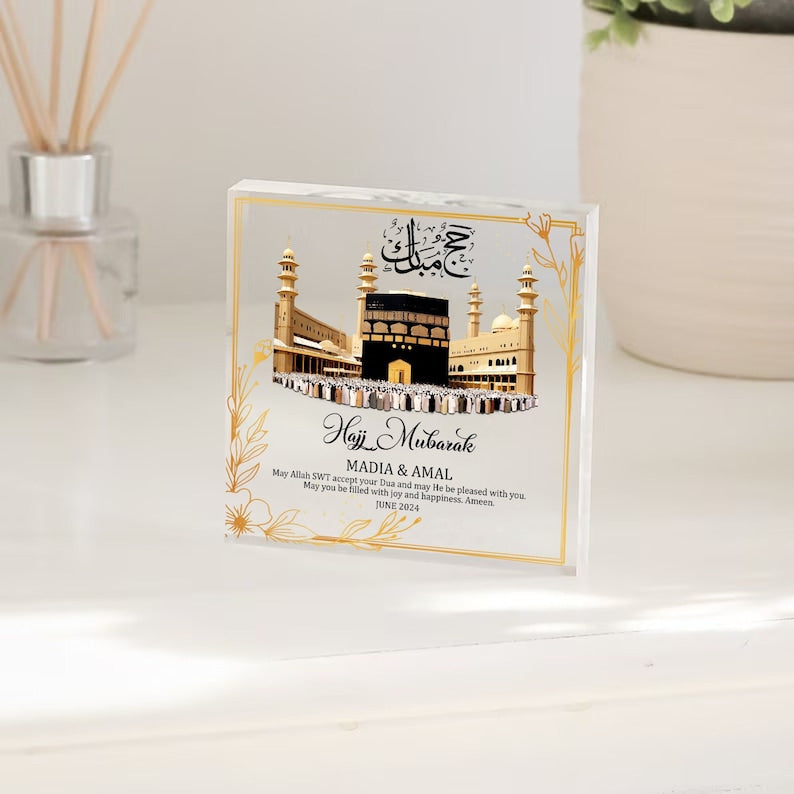Hajj and Umrah Acrylic Block