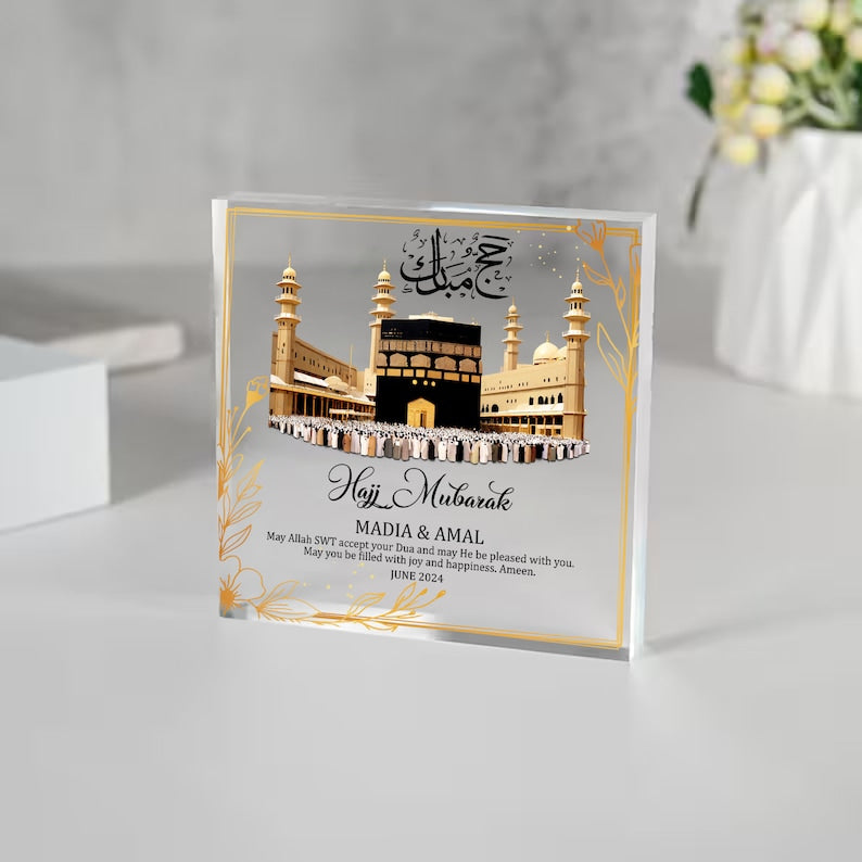 Hajj and Umrah Acrylic Block
