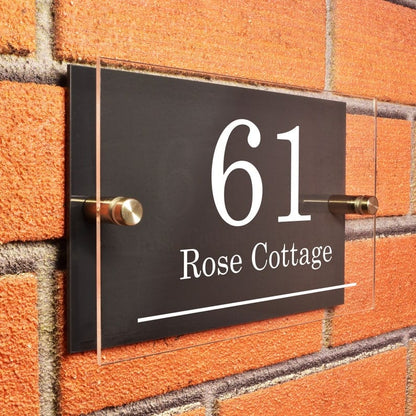 Acrylic Transparent House Name Plate